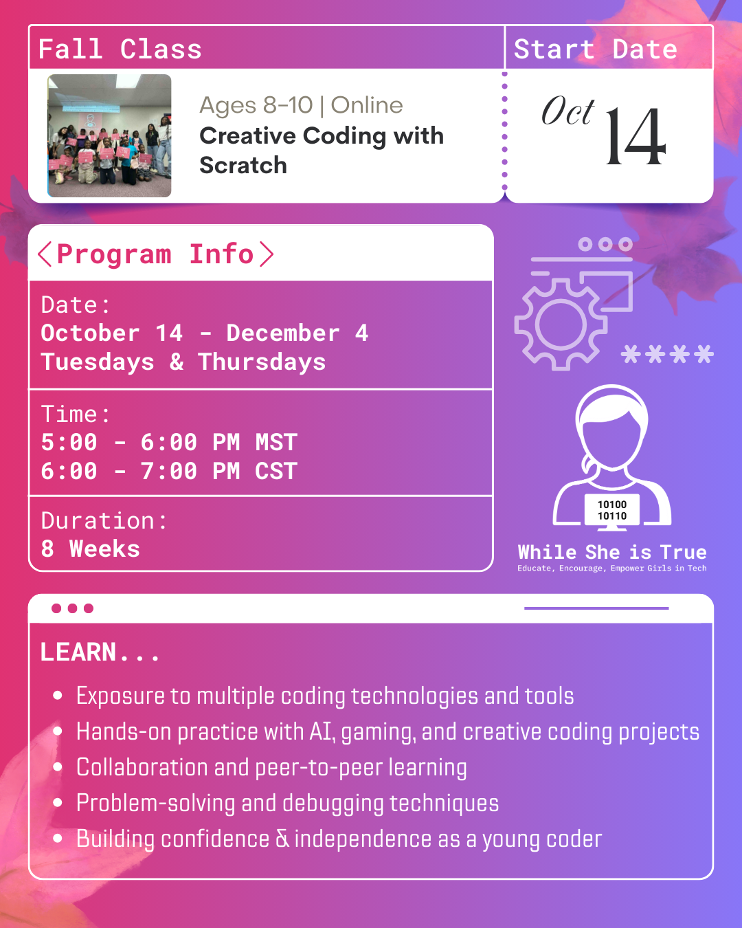 Coding camp for young girls